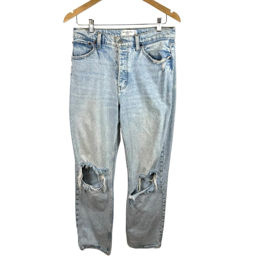 Abercrombie & fitch the dad high rise jeans Women's 27x30 Distressed Grunge